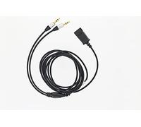 TELLUR Cable Adaptador QD a 2 x Jack 3.5mm para Auriculares Voice 510N/520N, 2,2 m de Longitud