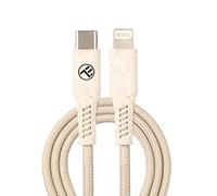 TELLUR Green Cable de datos tipo C a Lightning, 2,4 A, PD20W, 1 m, nailon, paja de trigo, color crema
