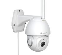 TELLUR Smart Cámara Vigilancia WiFi Exterior Cámara Exterior Inteligente, UHD 2K, 3MP, PTZ, Visión Nocturna, Seguimiento Automático, Control Remoto por App y Voz, Compatible con Alexa, Google