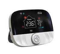 TELLUR Smart Termostato Calefaccion WiFi Alexa, Programable, Control Remoto por App y Voz, Seguridad Infantil, Compatible con Alexa, Google y Siri Shortcuts, Protección Frost, 6 Programas Diarios