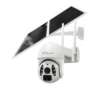 TELLUR Smart WiFi - Cámara Solar P&T de 3 MP, 2K UltraHD, PIR, Panel Solar de 20 W, Color Blanco