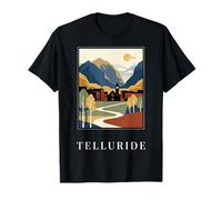 Telluride Colorado Vintage Retro Montaña Ciudad Paisaje Camiseta