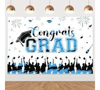 Telón de fondo azul claro de 5 x 3 pies 2024 con purpurina impresa con purpurina para fotografía de soltero, tela de fondo de rosa, fuegos artificiales, puntos, globo, champán, confeti, pancarta para