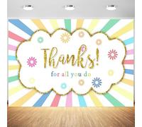 Telón de fondo de agradecimiento de 1,5 x 1,2 m con texto en inglés "Thank You You Do We Apreciate You", fondo de fotografía de graduación, decoración de fiesta de agradecimiento, pancarta de