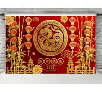 Telón de fondo de año nuevo chino, 1,8 x 1,2 m, festival de primavera 2025, feliz año nuevo de la serpiente, cartel de decoración de festival de China para estudio fotográfico