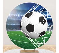 Telón de Fondo de Campo fútbol Ttincceer 200 cm, para fútbol, Red de portería, Juego Deportivo, Redondo, para fotografía, césped Verde, Foco de Estadio, Estudio, Retrato, Accesorios para fotografía