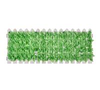 Telón de fondo de césped verde | Pantalla de privacidad de seto de hojas verdes artificiales con respaldo de malla | Paneles protegidos contra rayos UV, decoración de vid para balcón, valla de jardín