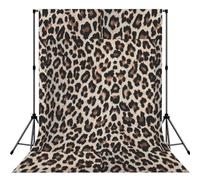 Telón de fondo de fotografía con estampado de leopardo, tela de poliéster resistente a las arrugas, cortinas de video de estudio de retrato