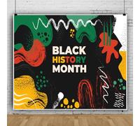 Telón de fondo de fotos del mes de la historia negra, 10 x 8 pies, decoración de tablón de anuncios de historia negra para aula, decoración de pared para el hogar
