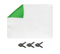 Telón de fondo de fotos portátil de 1,5 x 2 m, plegable, color verde/blanco/negro para fotografía, video y sesión de fotos, telón de fondo de doble cara para fotografía y fotos