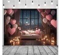 Telón de fondo de globo rosa de princesa, telón de fondo floral para fotografía, flores de luna, fantasía, cuento de hadas, decoración de fiesta, pancarta rosa de princesa para fiesta de cumpleaños (G