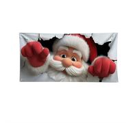 Telón de fondo de Navidad para fotografía, fondo de fotos 3D de Papá Noel, cartel de decoración de festividades para exteriores (A-400 x 180 cm)