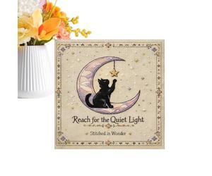 Telón de Fondo de Tela, Moderno patrón de Luna de Gato calmante - Tela de Fondo de fotografía - para cumpleaños, Sala de Estar, Dormitorio, Comedor, fotografía, reunión Familiar