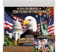 Telón de fondo del Día de la Independencia de Estados Unidos, 10 x 8 pies, 4 de julio, bandera patriótica americana, águila, estatua de la libertad, fondo conmemorativo de aniversario de la libertad