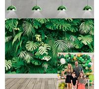 Telón de fondo para fotografía de hojas de palma tropicales, 8 x 6 pies, selva de verano, safari, plantas, fondo de fotos hawaiano Luau, decoración de fiesta, baby shower, suministros de fiesta de