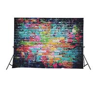 Telón de fondo para fotografía, de la marca Andoer, mide 1,5 x 2,1 m, impresión digital con diseño colorido de garabatos, ladrillos o pared, ideal para estudio fotográfico para bebés o niños