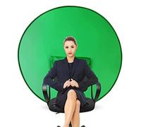 Telón de Fondo Redondo de Pantalla Verde de 142cm, Fondo de Silla de Pantalla Verde Portátil para Video Chats, Juego de Videoconferencia de una Sola a, Tamaño L