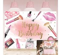 Telón de Fondo Rosa para Fiesta de SPA, día de SPA, Maquillaje, temática de salón de Maquillaje Fondo de fotografía de Feliz cumpleaños Dulce Princesa niña Mujer decoración de Fiesta temática 7x5ft