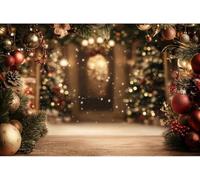 Telón Fondo Navideño para Fotografía y Decoración | Telones de Navidad con Múltiples Diseños y Tamaños para Transformar tu Hogar o Negocio en un Escenario Mágico (Adornos Navidad, 200 x 133 cm)