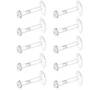 Telooco 10 Piezas Aretes Acrílico 16G Piercing de Nariz para Labio Hélix Transparente para Nariz Cartílago de Oreja Aptos Hombres y Mujeres Joyería para Hélix y Trago para Deportes Trabajo