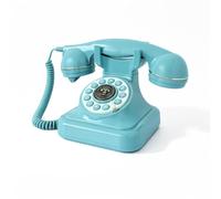 TelPal Teléfono, teléfono fijo retro para casa, oficina, hotel (azul)