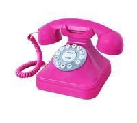 TelPal - TelPal - Teléfono de computadora con Cable Antiguo, Juego de teléfono analógico Decorativo Color Rosa básico, teléfono para Personas Mayores para el hogar/Oficina/Hotel... (Rosa)
