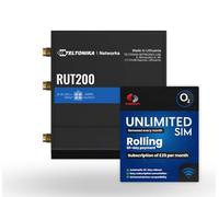 Teltonika RUT200 4G LTE - Router de banda ancha móvil - Internet 4G compacto y fiable + plan de datos de 30 días del Reino Unido