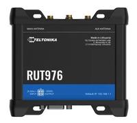Teltonika RUT976 Router Red Móvil 5G Redcap Industrial Gigabit Ethernet Negro Montaje en pared/carril DIN con WiFi y Doble SIM