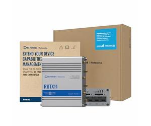 Teltonika RUTX11 - Ranura para tarjeta SIM dual industrial - 4G LTE CAT 6, velocidades de hasta 300 Mbps - Conectividad LAN, WiFi y Bluetooth LE - Compatible con RMS, conmutación automática por error