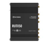 Teltonika RUTX50 Router Industrial 5G con Módem eSIM, Wi-Fi 5 Doble Banda 867 Mbps, 5 Puertos Gigabit, PoE, RutOS, Negro