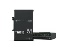 Teltonika TSW010 DIN Rain Switch 5 x Fast Ethernet (10/100) Energía sobre Ethernet (PoE) Negro