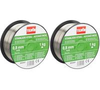 Telwin 802061 - Bobina de hilo de alma Ø 0.8 mm, 1 kg, Gris (Paquete de 2)