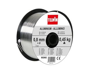 Telwin 802062 - Bobina de hilo aluminio Ø 0,8 (0,45 kg), Gris