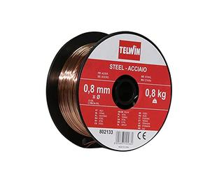 Telwin 802133 Bobina Hilo para soldar acero, 0.8 mm, 0.8 kg