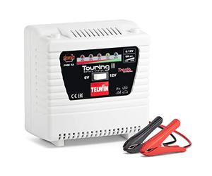 Telwin 807591 Touring 11 Cargador de batería con control electrónico, 230V, 6V/12V