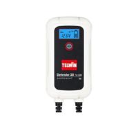 Telwin 807608 Defender 20 Cargador y Mantenedor Electronico para Baterias de 12/24V, Pantalla LCD