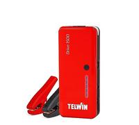Telwin Drive 1500 Arrancador portátil multifunción 12V para automóviles, Motocicletas, Barcos, 1500A + Powerbank Quick Charge