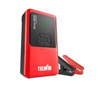 Telwin Drive 1800 Kompressor 12V Arrancador de Emergencia Portátil Ultracompacto Multifunción al Litio para Coches, Motos, Barcos con Compresor Integrado, Powerbank y Luz LED, 1800A