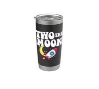 Tema 2 de la fiesta de cumpleaños de Outer Space: El astronauta lunar Vaso térmico de acero inoxidable de doble pared