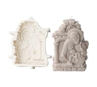 Tema cristiano Molde de silicona 3D Moldes de vela Estatuas de resina Formas de manualidades Moldes Esculturas Forma de estatua religiosa