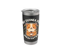 Tema de animales de mascota "My Guinea Pig Meditates" Vaso térmico de acero inoxidable de doble pared