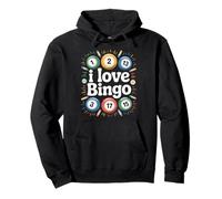 Tema de bolas de números coloridos I Love Bingo Sudadera con Capucha