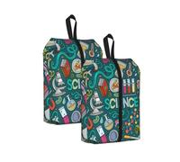 Tema de Ciencia Animada， Bolsas de Viaje para Zapatos (Paquete de 2), Bolsas Impermeables para Guardar Zapatos, Organizador de Zapatos para Viajes y hogar.