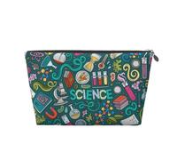 Tema de Ciencia de Dibujos Animados, Bolsa de artículos de tocador Bolsa de Maquillaje Bolsa de cosméticos Bolsa de artículos de tocador de Viaje portátil