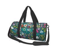 Tema de Ciencia de Dibujos Animados, Bolsa de Viaje de Gran Capacidad, Bolso Redondo, Bolsa de Viaje Deportiva, Bolsa de Mano, Bolsa de Fitness