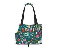 Tema de Ciencia de Dibujos Animados, Bolso de Mano de Viaje Suave para Mascotas, Bolso de Mano portátil pequeño para Mascotas