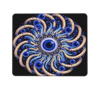 Tema De Diseño del Mal De Ojo Griego Nazar Eidos Mouse Pad Antideslizante Mousepad Lavable Alfombrilla De Escritorio para Oficina Hogar Pc 25X30Cm