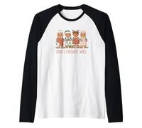 Tema de Pan de Jengibre Favorito de Papá Noel Camiseta Manga Raglan