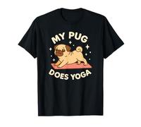 Tema de Perro Lindo My Pug Does Yoga Camiseta