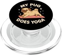 Tema de Perro Lindo My Pug Does Yoga PopSockets PopGrip para MagSafe